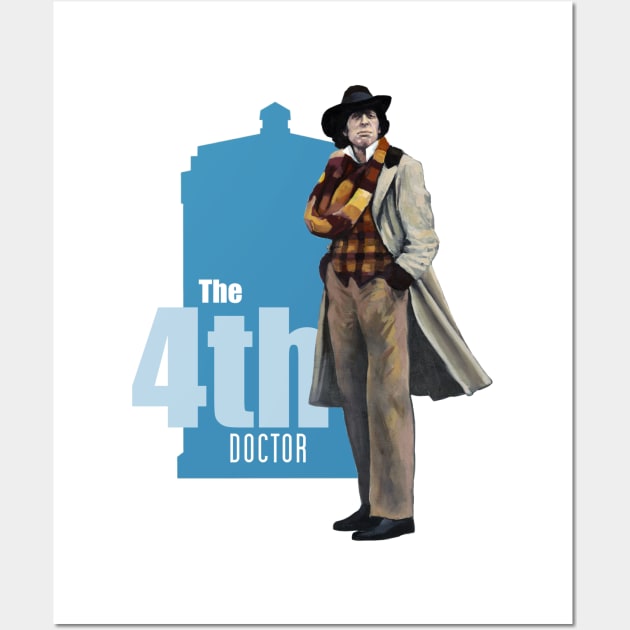 The 4th Doctor: Tom Baker Wall Art by Kavatar